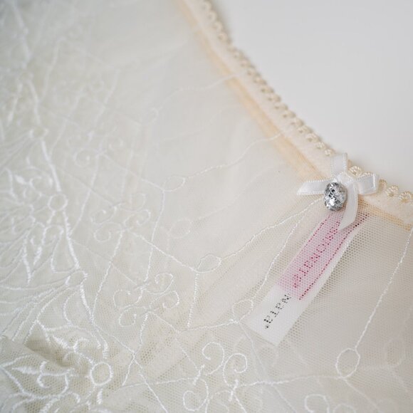 Chantelle Passionata Lace Panty White Cheeky Embroidered Made in France - Picture 6 of 9